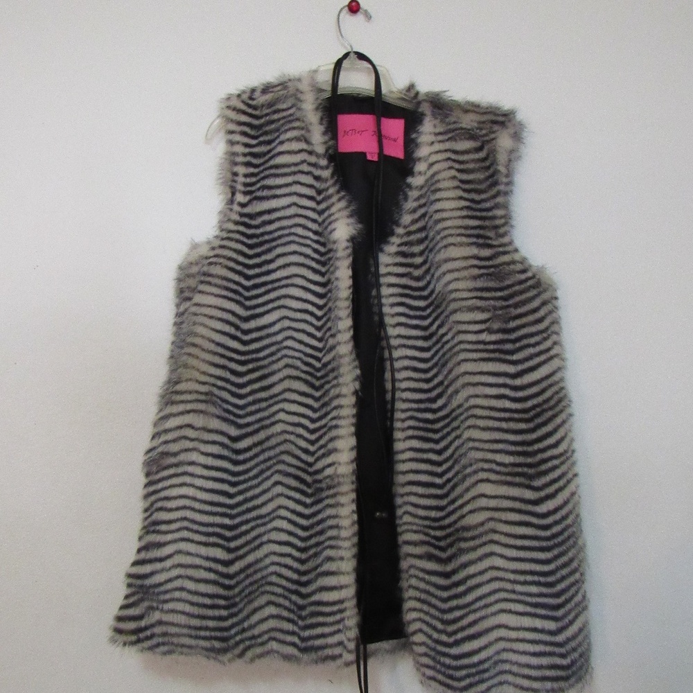 Betsey Johnson Faux Fur Vest